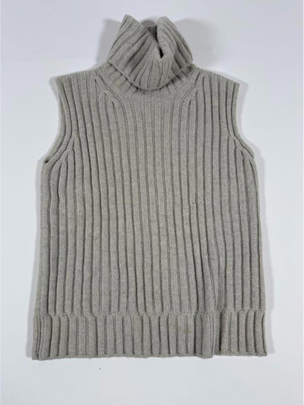 Max Mara Sleeveless Turtleneck Sweater Vest Wool Cashmere